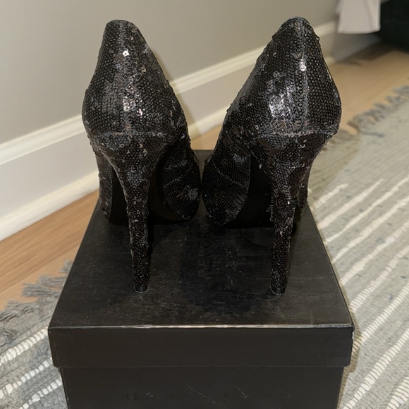 Report Signature black sequin platform high heels, size 9 - Picture 4 of 7